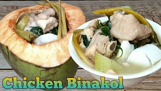 CHICKEN BINAKOL  An Ilonggo Inspired Recipe  Chicken Cooked In Buko Juice [upl. by Grenier]