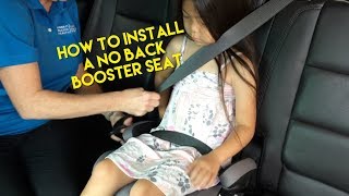 Booster Seats Properly Installing a No Back Booster Seat [upl. by Kit]