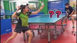 【激強女子ペン表】まりるさんVSぐっちぃ（謎サーブ）【卓球知恵袋】Table Tennis penholder [upl. by Law]