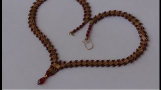 Sidonias handmade jewelry  Tila beads necklace tutorial [upl. by Creigh]