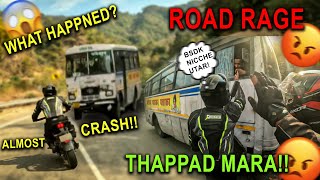 Fight With Bus Driver On Republic Day Ride 26 January Biker Slap Bus Driver roadrage fight viral [upl. by Akimihs]