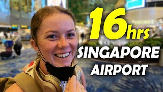 16 Hours In SINGAPORES CHANGI Airport Long Travel Day [upl. by Grim8]