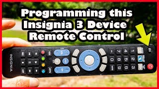 Setup a 3 Device Insignia Universal Remote Control [upl. by Nunciata]