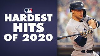 MLBs Hardest Hits of 2020 These baseballs were SMASHED [upl. by Tryck623]