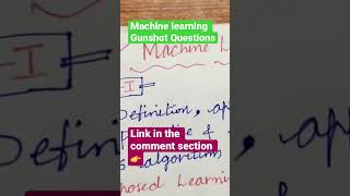 Machine learning ML Gunshot Questions in the JNTU External Exam [upl. by Aivitnahs707]