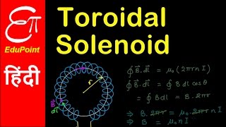 Magnetic field inside a Toroidal Solenoid  Physics in HINDI  EduPoint [upl. by Azenav]