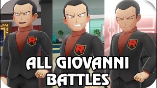 Pokémon Lets Go Pikachu amp Eevee  All Boss Giovanni Battle 1080p60 [upl. by Nosylla]