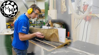 Cutting Small Logs into Lumber with only the Bandsaw [upl. by Lusty813]