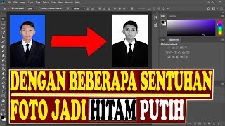 Tutorial Adobe Photoshop merubah foto berwarna jadi hitam putih [upl. by Freytag476]