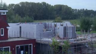 Huizenbouw met EPS bouwstenen polystyreen blokken [upl. by Nika]