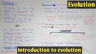 Introduction to evolution  Class 12 Biology [upl. by Intirb]