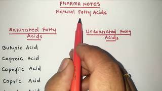 SATURATED and UNSATURATED FATTY ACIDS WITH TRICS  RRB PHARMACIST EXAM  GPAT  ESIC  PART44 [upl. by Onibla]