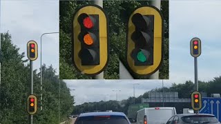 Motorway Slip Road PartTime Traffic Lights on M25 [upl. by Hewett]