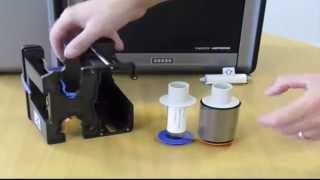 Fargo HDP5000 ID Card Printer  How to Load Ribbon [upl. by Adnohsor]