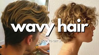 how to make straight hair wavy for guys [upl. by Joab]