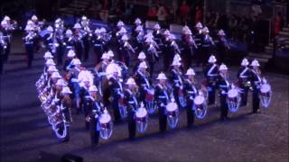 Massed Bands of HM Royal Marines Edinburgh Tattoo 2014 [upl. by Epps264]