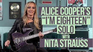 Alice Coopers quotIm Eighteenquot Solo with Nita Strauss [upl. by Oijimer]