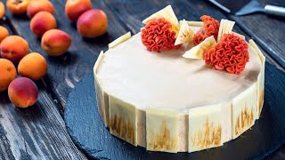 Apricot and Caramelized White Chocolate Mousse Cake [upl. by Ycart899]