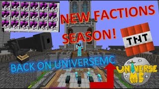 NEW SEASON OF FACTIONS UniverseMC Minecraft Factions [upl. by Abagail]