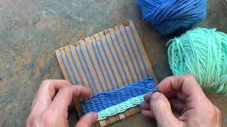 Cardboard loom weaving [upl. by Solram514]