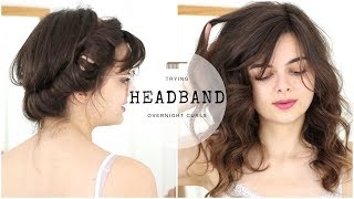 Trying Headband Curls  Overnight Heatless Curling Method [upl. by Peterman]