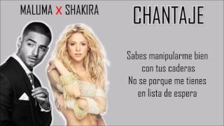 Chantaje  Shakira Ft Maluma LetraLyrics [upl. by Daukas265]