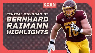 Central Michigan OT Bernhard Raimann Highlights  2022 NFL Draft  KCSN Profiles [upl. by Yentiw]