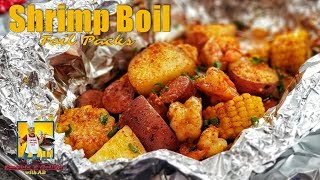 Shrimp Boil  Seafood Boil  Foil Packets [upl. by Yuzik]