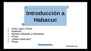 Introducción a Habacuc [upl. by Hsaniva]