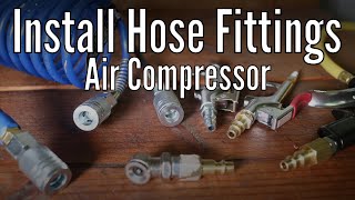 How to Install Air Compressor Hose Fittings [upl. by Sihtnyc735]