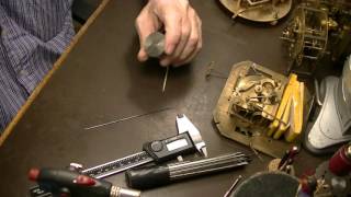 The Village Clockmaker Clock repair tutorial 20 Repairing a broken hole in a center shaft [upl. by Gordon]