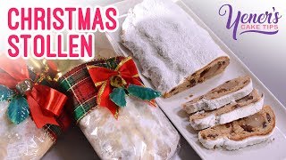 CHRISTMAS STOLLEN Tutorial  Yeners Cake Tips by Serdar Yener from Yeners Way [upl. by Ocer]