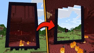 🌍COMO VER POR DENTRO DE UN PORTAL 🌍desde fuera y dentro del Nether EN MINECRAFT [upl. by Ellezaj]