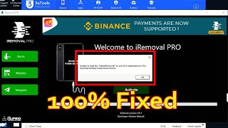 Unable to Load dll mobiledevice dll iRemoval Pro Driver Error Fix 100 frunlocker [upl. by Akemehc]