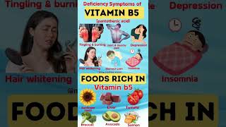 Deficiency Symptoms of Vitamin B5 shorts health vitaminb5 symptoms [upl. by Coop174]