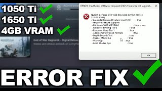 God of War Ragnarok CRASH FIX Insufficient VRAM Error Solved  VRAM Requirement Error Fix  Bypass [upl. by Nomelif]