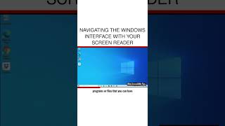 Navigating the Windows Interface with your Screen Reader [upl. by Dammahom]