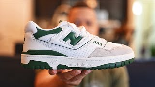 NEW BALANCE 550 GREEN REVIEW amp ON FEET [upl. by Daune]