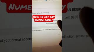 How to get CRN number mero share  Very easy way to find CRN number only one videocrn [upl. by Neesay]