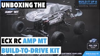 Unboxing the ECX AMP MT 110 Scale 2WD Kit Monster Truck [upl. by Vogel]