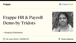 Frappe HR amp Payroll Demo  Tridots Tech Pvt Ltd  Frappe Silver Partner [upl. by Behl]