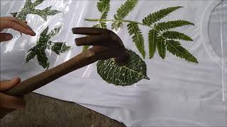 How to Make Eco print on Fabric  Eco Printing Fabric Tutorial  Eco Printing with Hammer [upl. by Hahcim938]