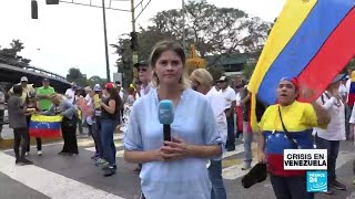 Informe desde Caracas marchas opositoras y chavistas sobre la situación de los apagones [upl. by Heurlin]