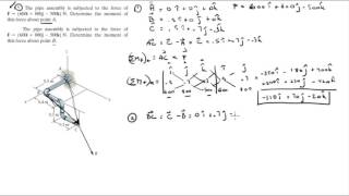 Determine the moment of this force about point A and B [upl. by Neo]