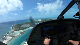 Landing on runway 16 in Staniel Cay MYES Bahamas [upl. by Nalepka]