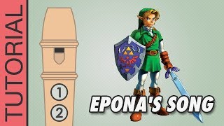 Zelda  Eponas Song  Recorder Notes Tutorial [upl. by Voletta37]