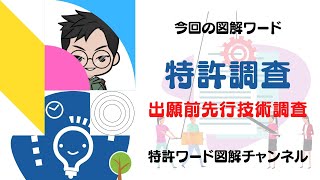 「特許調査（出願前先行技術調査）」とは！？（３分でわかる！特許ワード図解） [upl. by Arot]