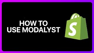 How To Use Modalyst With Shopify Tutorial [upl. by Nosniv]