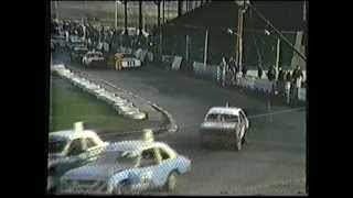 Vintage 80s Saloon stockcar action from Newtongrange [upl. by Drobman]