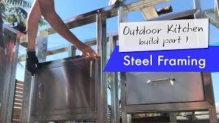 DIY Outdoor Kitchen Build part one Steel Framing [upl. by Eidnim641]